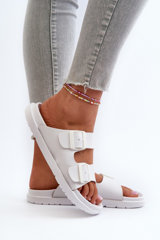 Chinelos leves com fivelas Big Star NN274A751 cor branca