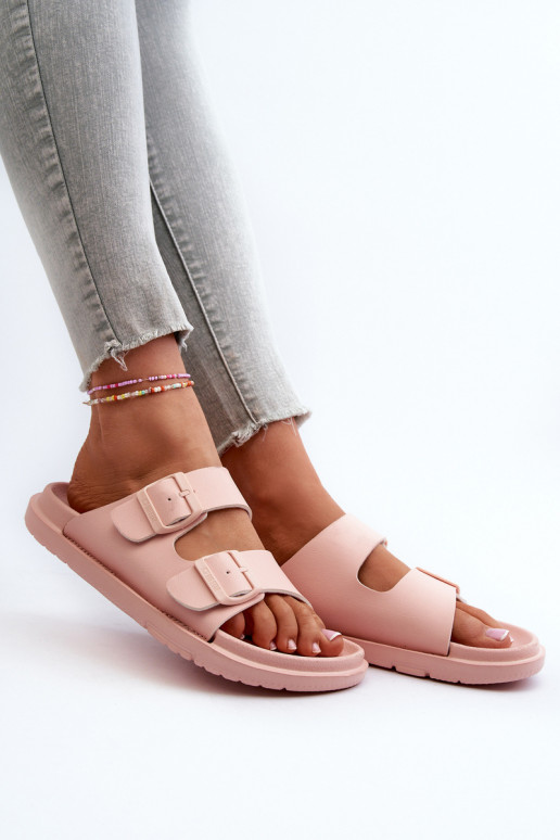 Chinelos leves com fivelas Big Star NN274A753 cor rosa