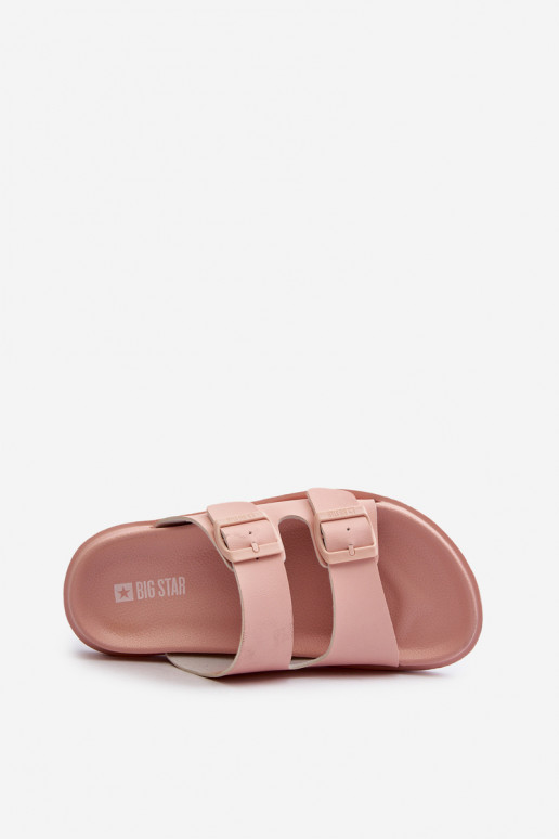 Chinelos leves com fivelas Big Star NN274A753 cor rosa