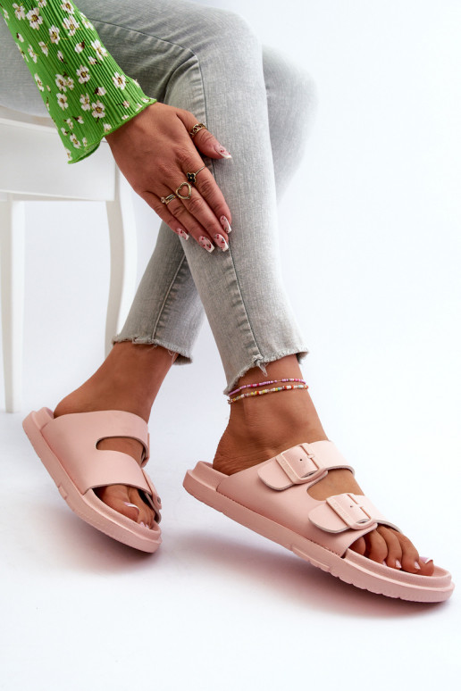 Chinelos leves com fivelas Big Star NN274A753 cor rosa