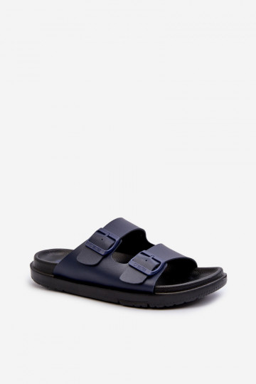 Chinelos masculinos leves com fivelas Big Star NN174593 azul escuro
