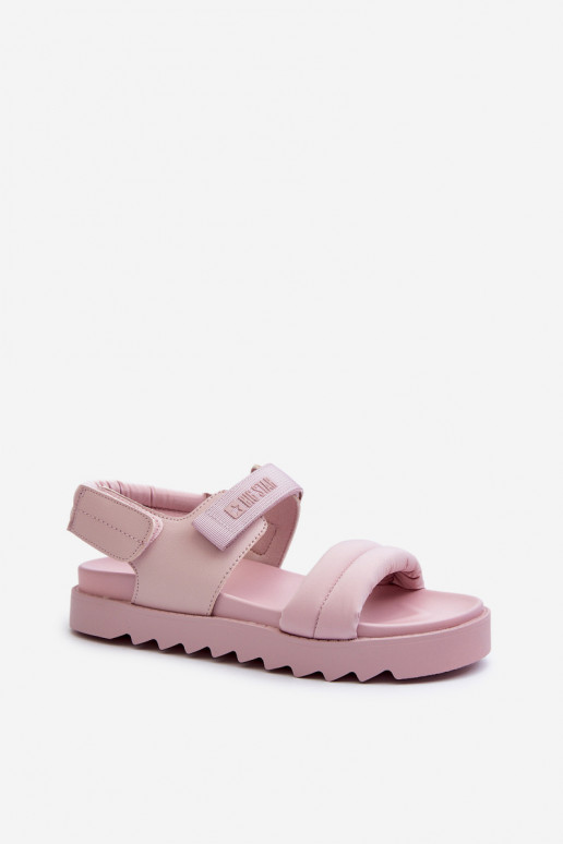 Sandálias femininas com plataforma Big Star NN274753 rosa