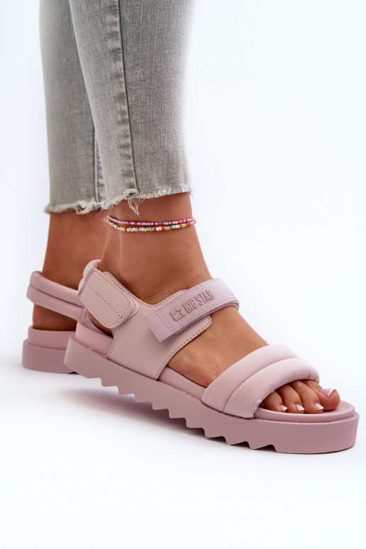Sandálias femininas com plataforma Big Star NN274753 rosa