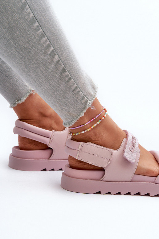 Sandálias femininas com plataforma Big Star NN274753 rosa
