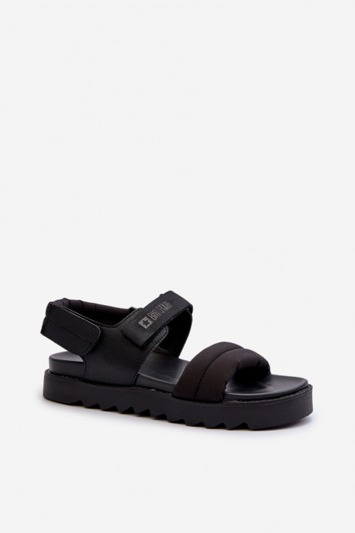 Sandálias femininas com plataforma Big Star NN274750 cor preta