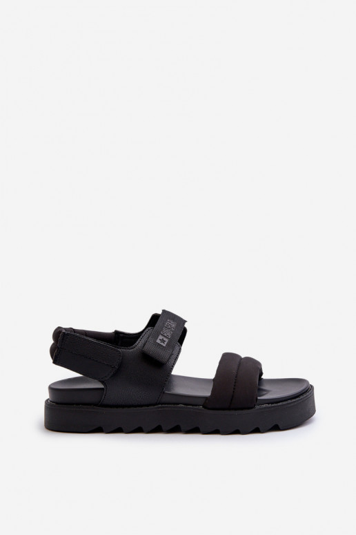 Sandálias femininas com plataforma Big Star NN274750 cor preta