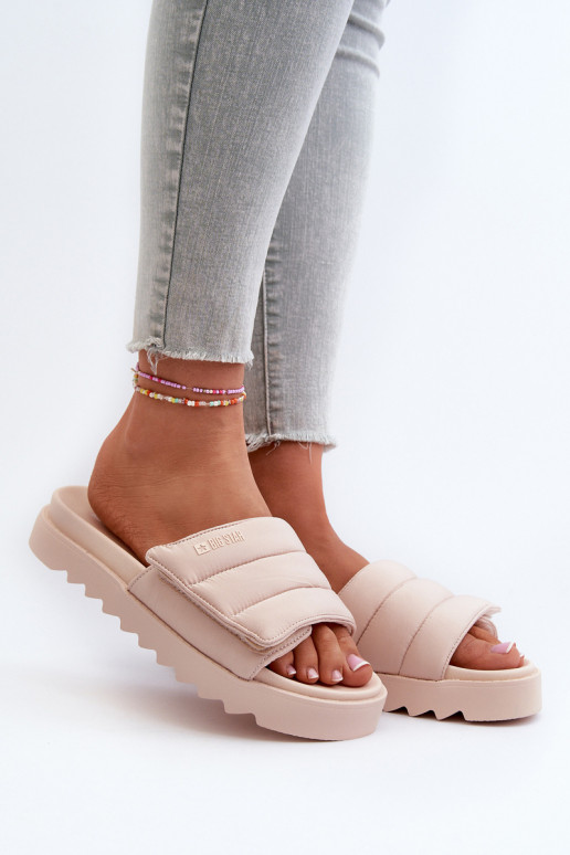 Chinelos com plataforma Big Star NN274773 bege