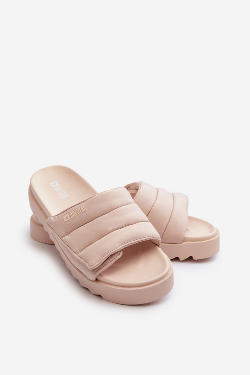 Chinelos com plataforma Big Star NN274773 bege