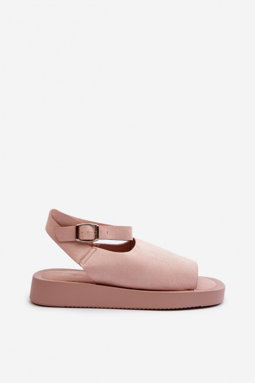 Sandálias femininas confortáveis com plataforma na cor rosa Rubie