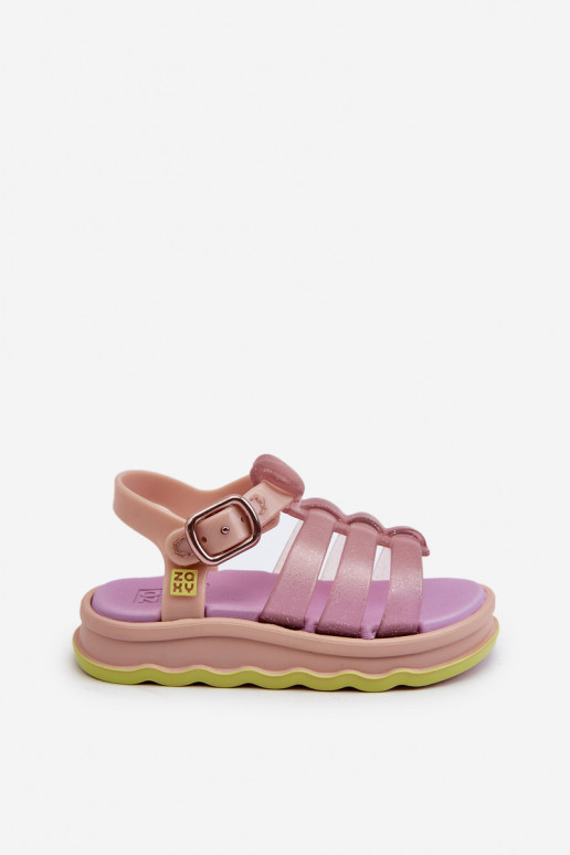 Sandálias infantis com fechos adesivos NN385020 Cor roxa Sandálias infantis com fechos adesivos NN385020 Cor roxa