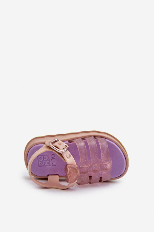 Sandálias infantis com fechos adesivos NN385020 Cor roxa Sandálias infantis com fechos adesivos NN385020 Cor roxa