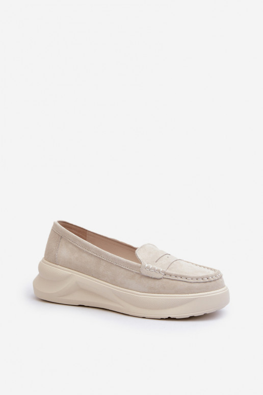 feito de camurça Mocassins marfim Filidia