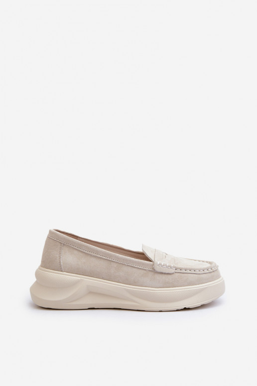 feito de camurça Mocassins marfim Filidia
