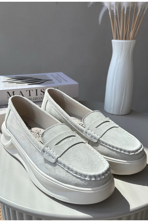 feito de camurça Mocassins marfim Filidia