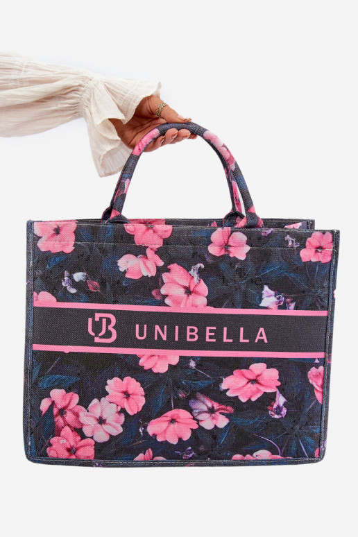 Bolsa com flores Mooch preto e rosa