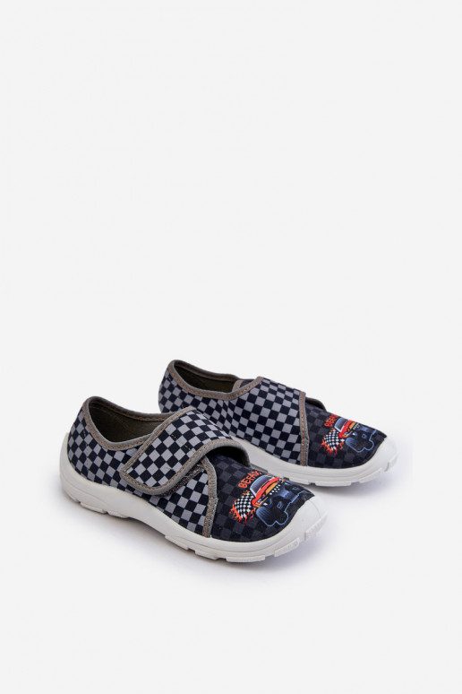 Chinelos confortáveis para meninos com fechos adesivos Befado 974Y540 cinza Chinelos confortáveis para meninos com fechos adesivos Befado 974Y540 cinza