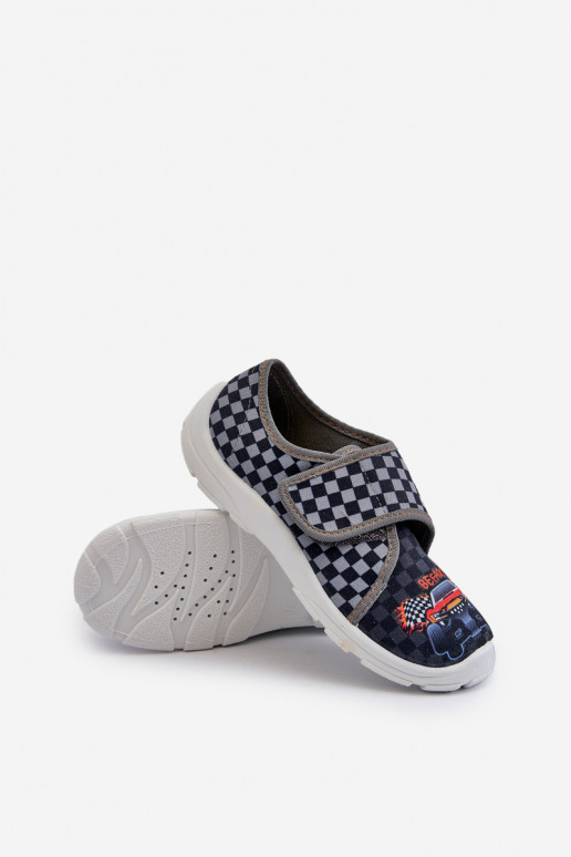 Chinelos confortáveis para meninos com fechos adesivos Befado 974Y540 cinza Chinelos confortáveis para meninos com fechos adesivos Befado 974Y540 cinza