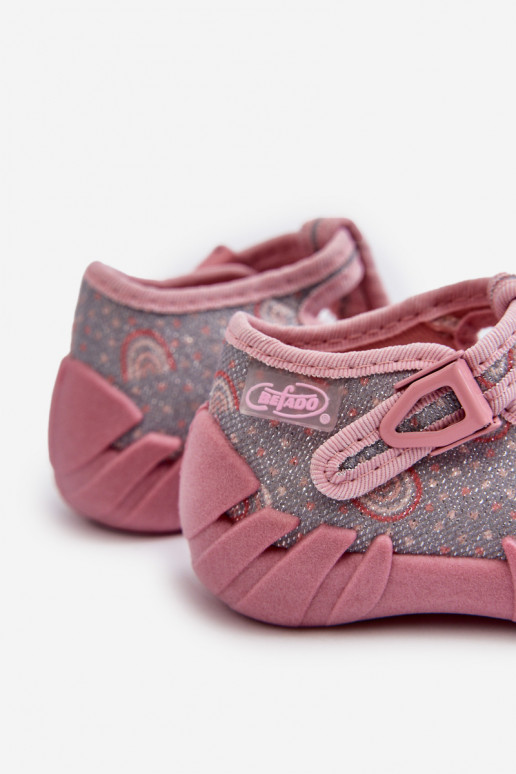 Chinelos confortáveis infantis BEFADO 110N490 cor cinza-rosa Chinelos confortáveis infantis BEFADO 110N490 cor cinza-rosa