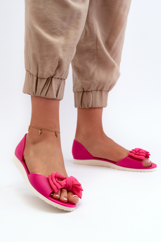 Bailarinas Borracha com fitas cor rosa Georia Bailarinas Borracha com fitas cor rosa Georia
