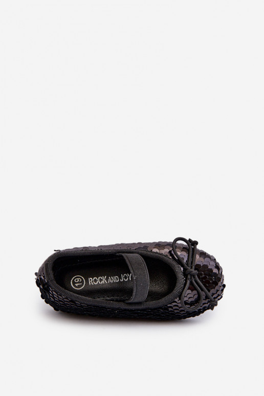 bailarinas infantis Ozdobione Cekinami cor preta Weries bailarinas infantis Ozdobione Cekinami cor preta Weries