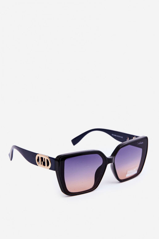 Óculos de sol feminino com fantasia Detalem UV400 azul escuro