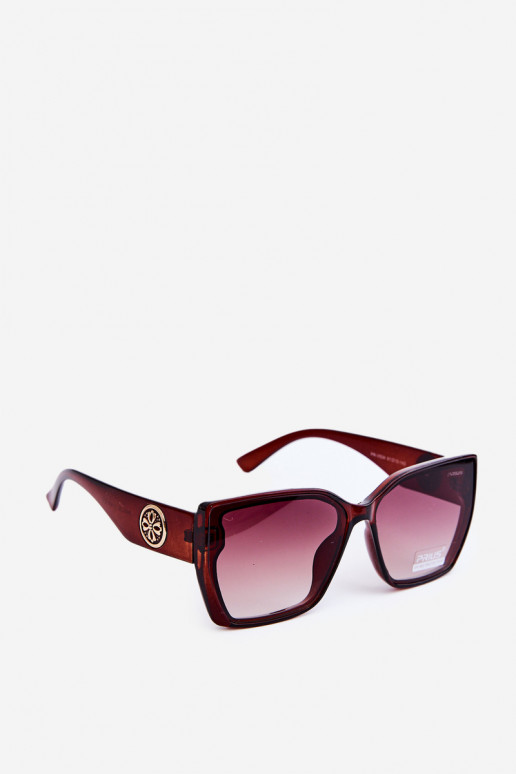 Óculos de sol modelo clássico feminino com os mais belos detalhes cor marrom UV400 Óculos de sol modelo clássico feminino com os mais belos detalhes cor marrom UV400