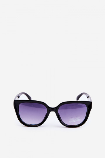 Óculos de sol feminino Ze cor dourada Detalhes UV400 cor preta 2