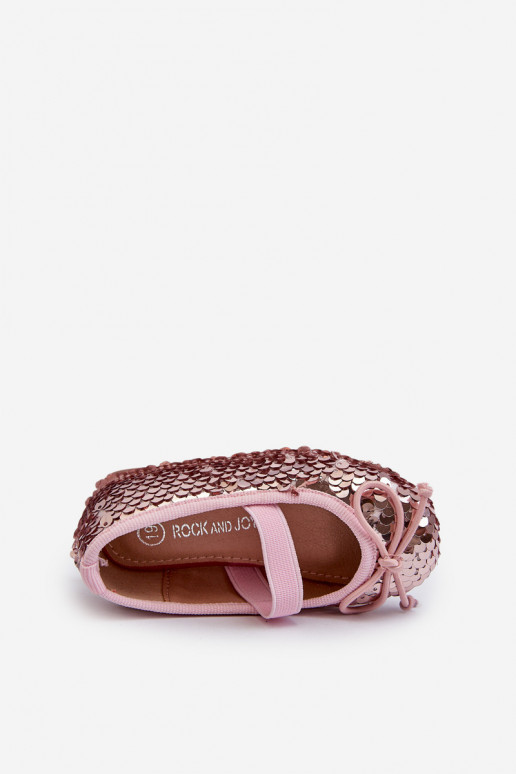 bailarinas infantis Ozdobione Pekinami cor rosa Weries