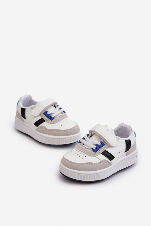 Calçado desportivo infantil do modelo clássico na cor branco-azul Marlin