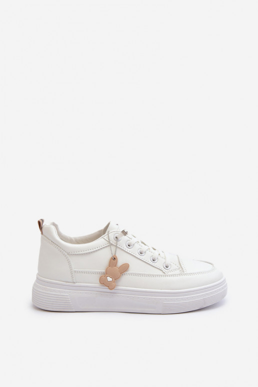 calçados de lazer calçados esportivos com plataforma com enfeites cor branca Vinceza 13613