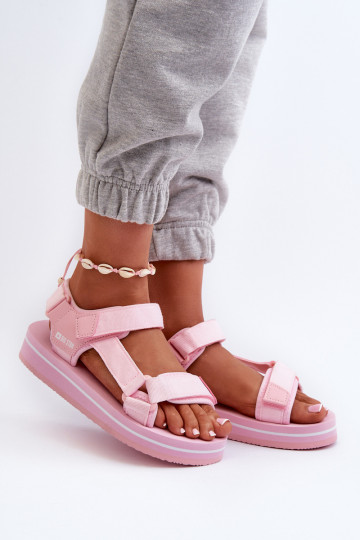 Sandálias femininas com plataforma Big Star NN274A533 rosa 2