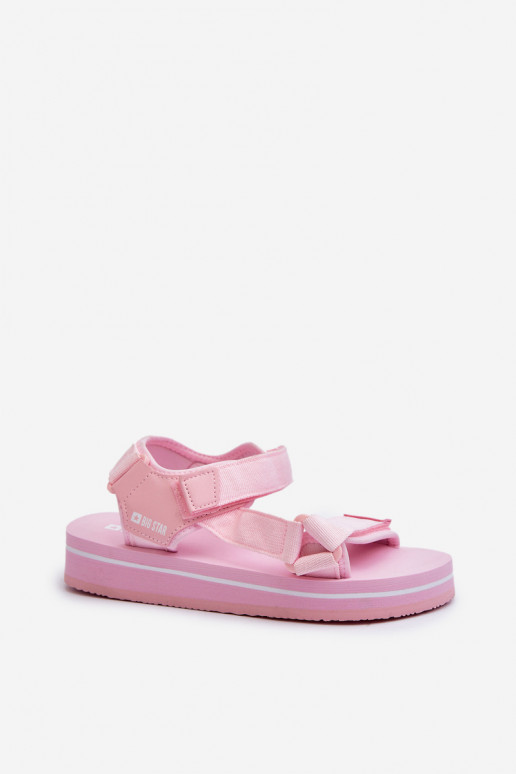 Sandálias femininas com plataforma Big Star NN274A533 rosa