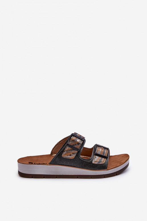 Chinelos femininos confortáveis com fivelas Inblu CP000045 preto Chinelos femininos confortáveis com fivelas Inblu CP000045 preto