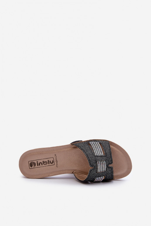 Chinelos confortáveis e brilhantes Inblu BA000050 pretos Chinelos confortáveis e brilhantes Inblu BA000050 pretos