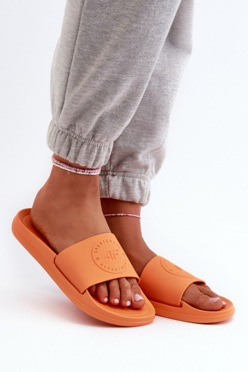 Chinelos femininos 4FMM00FFLIF045-70S cor laranja