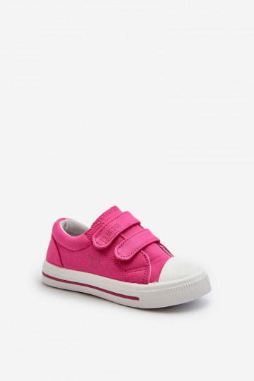 Sapatos casuais infantis com fechos adesivos Big Star NN374113 rosa