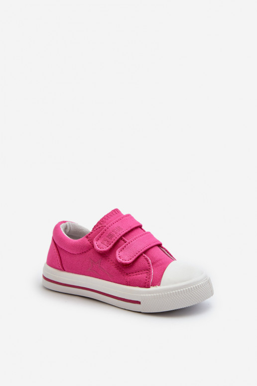 Sapatos casuais infantis com fechos adesivos Big Star NN374113 rosa