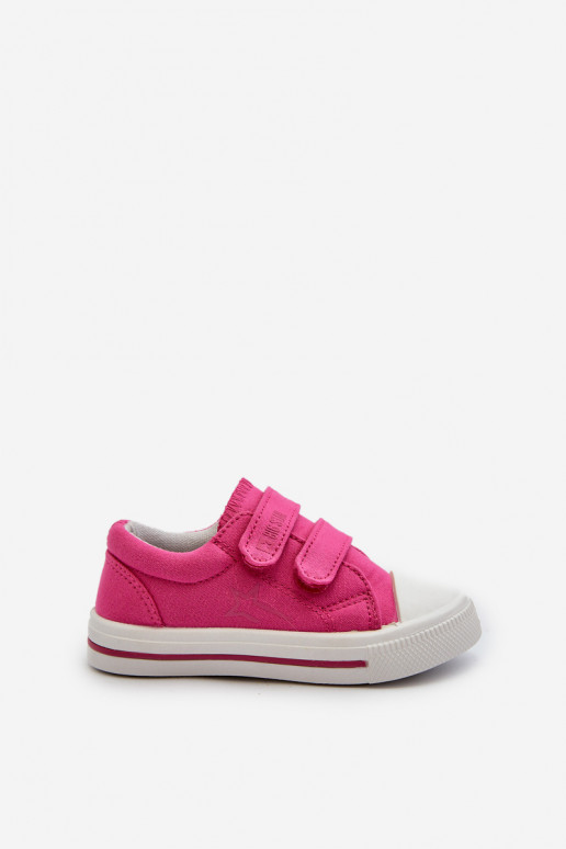 Sapatos casuais infantis com fechos adesivos Big Star NN374113 rosa