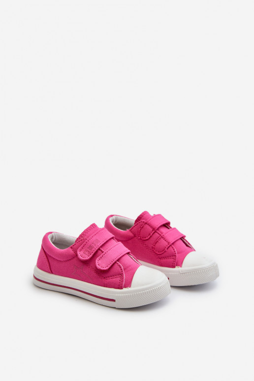 Sapatos casuais infantis com fechos adesivos Big Star NN374113 rosa