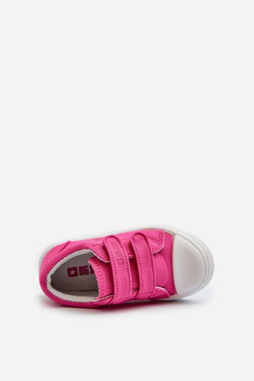 Sapatos casuais infantis com fechos adesivos Big Star NN374113 rosa