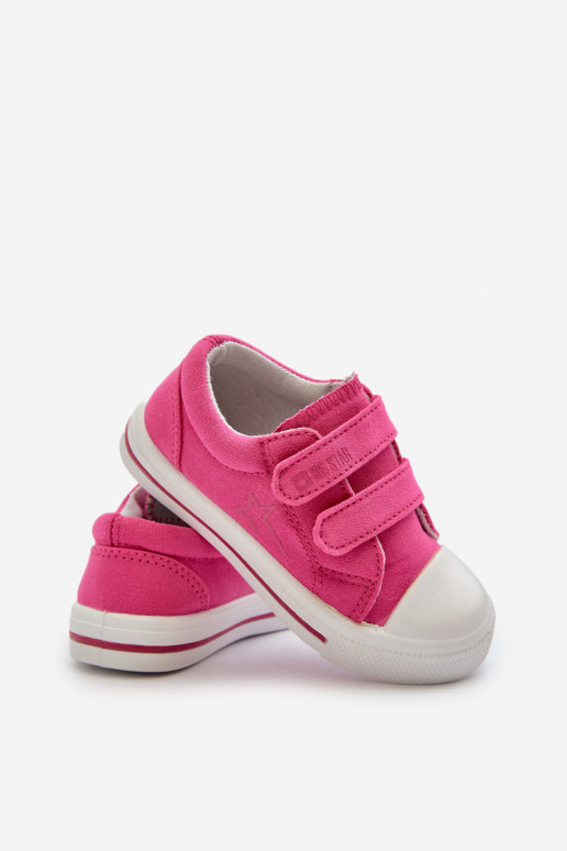 Sapatos casuais infantis com fechos adesivos Big Star NN374113 rosa