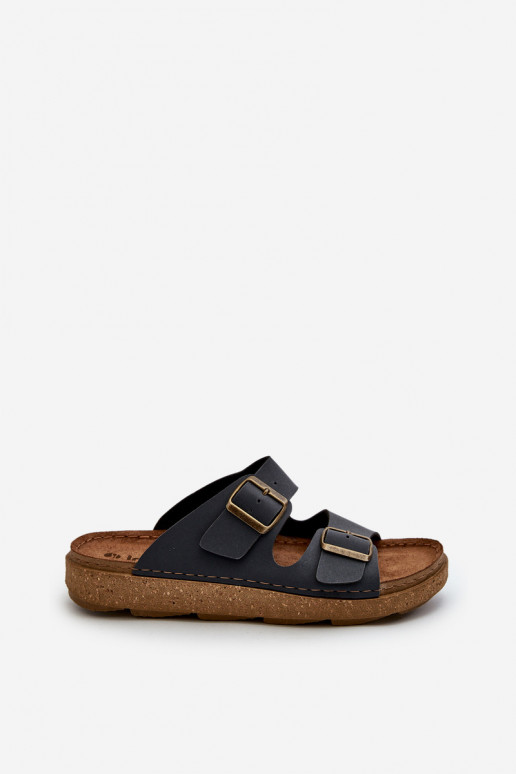 Chinelos Easy Confortáveis Masculino com fivelas Inblu MT000016 azul escuro
