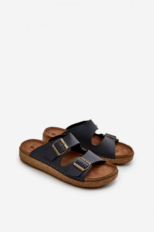 Chinelos Easy Confortáveis Masculino com fivelas Inblu MT000016 azul escuro