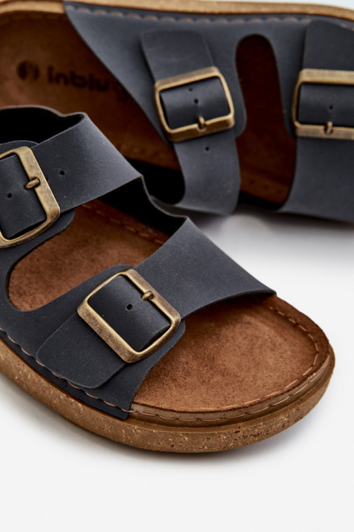 Chinelos Easy Confortáveis Masculino com fivelas Inblu MT000016 azul escuro