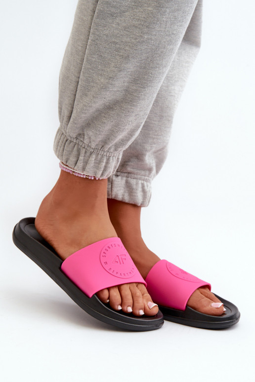 Chinelos femininos 4FMM00FFLIF045-55S rosa-preto