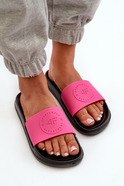 Chinelos femininos 4FMM00FFLIF045-55S rosa-preto