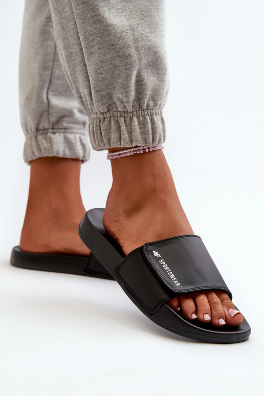 Chinelos femininos 4FMM00FFLIF031A-20S pretos Chinelos femininos 4FMM00FFLIF031A-20S pretos