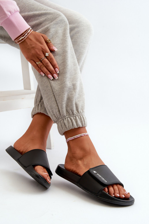 Chinelos femininos 4FMM00FFLIF031A-20S pretos Chinelos femininos 4FMM00FFLIF031A-20S pretos