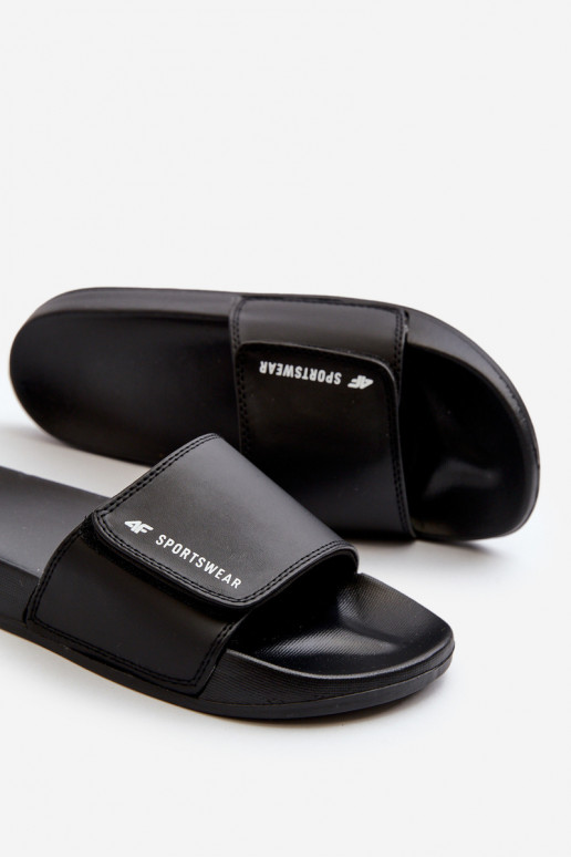 Chinelos femininos 4FMM00FFLIF031A-20S pretos Chinelos femininos 4FMM00FFLIF031A-20S pretos