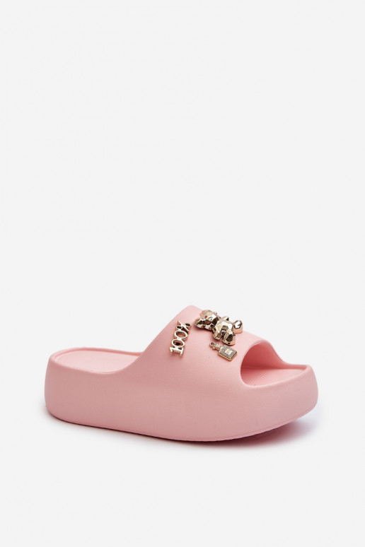 Chinelos femininos Lengwa Chinelos leves com lindos detalhes na cor rosa Orchia Chinelos femininos Lengwa Chinelos leves com lindos detalhes na cor rosa Orchia